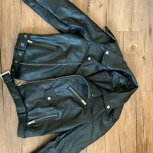 Faux leather Black Jacket